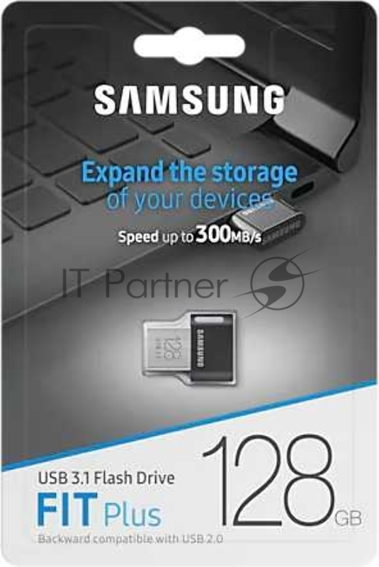 Флешка USB Samsung FIT Plus, 128Gb USB 3.1, 300 Mb/s
