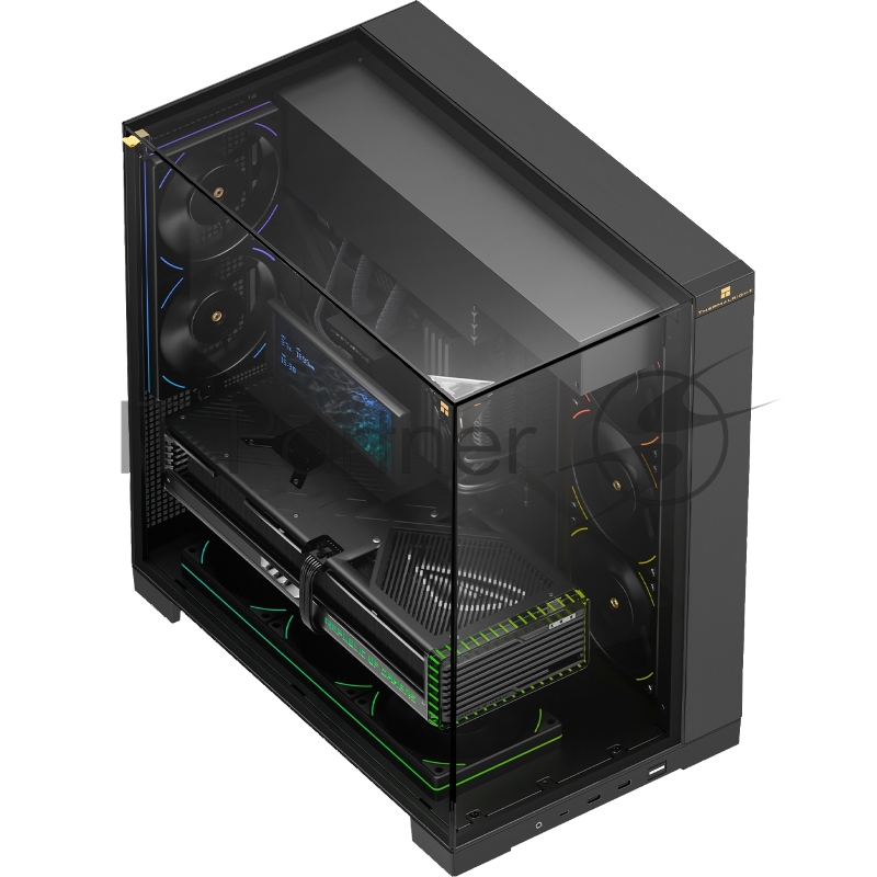 Корпус без блока питания Thermalright A70, Midi-Tower, TG, no fans, 2xUSB-A 3.0, 1xUSB Type-C, ATX, mATX, mITX Black
