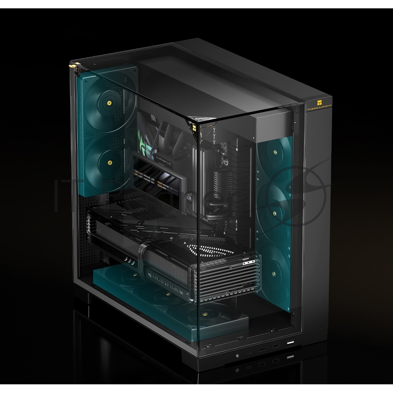 Корпус без блока питания Thermalright A70, Midi-Tower, TG, no fans, 2xUSB-A 3.0, 1xUSB Type-C, ATX, mATX, mITX Black