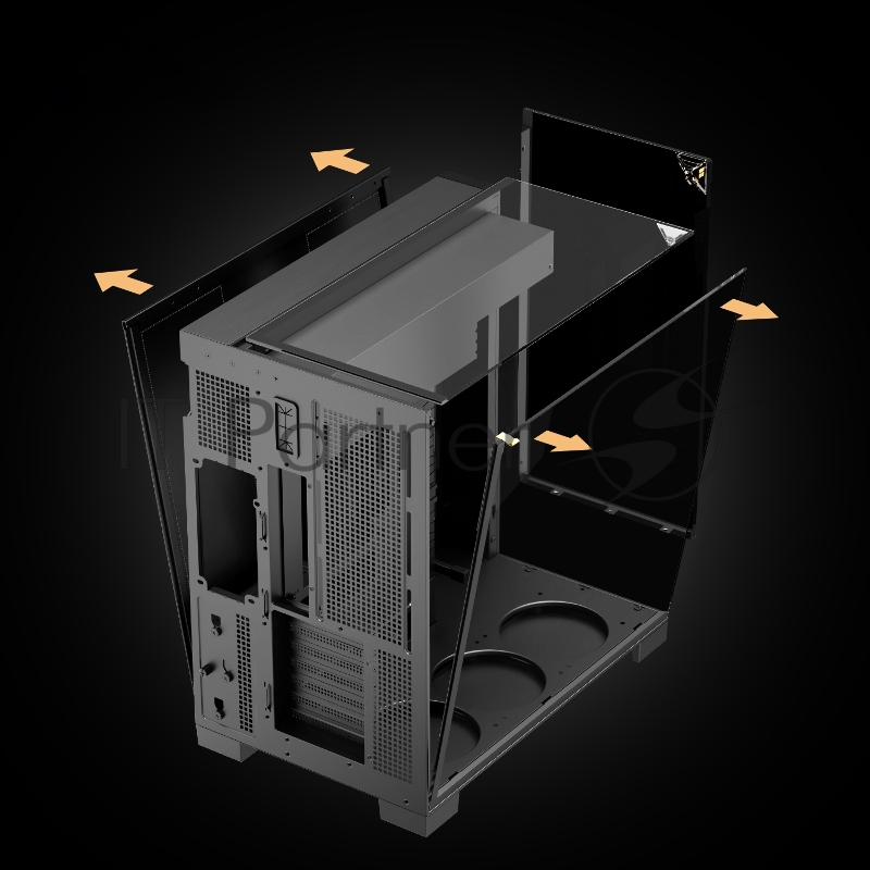 Корпус без блока питания Thermalright A70, Midi-Tower, TG, no fans, 2xUSB-A 3.0, 1xUSB Type-C, ATX, mATX, mITX Black