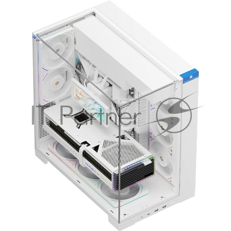 Корпус без блока питания Thermalright A70, Midi-Tower, TG, no fans, 2xUSB-A 3.0, 1xUSB Type-C, ATX, mATX, mITX White