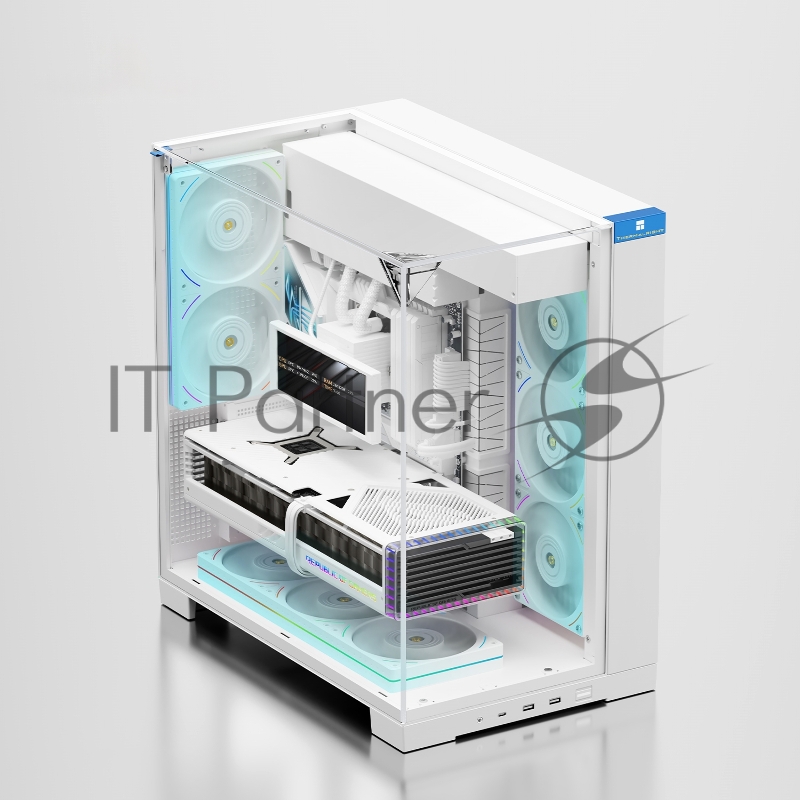 Корпус без блока питания Thermalright A70, Midi-Tower, TG, no fans, 2xUSB-A 3.0, 1xUSB Type-C, ATX, mATX, mITX White