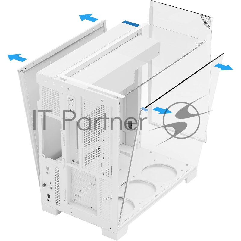 Корпус без блока питания Thermalright A70, Midi-Tower, TG, no fans, 2xUSB-A 3.0, 1xUSB Type-C, ATX, mATX, mITX White