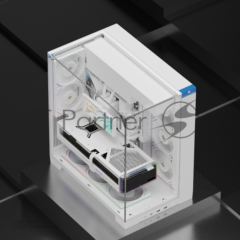 Корпус без блока питания Thermalright A70, Midi-Tower, TG, no fans, 2xUSB-A 3.0, 1xUSB Type-C, ATX, mATX, mITX White