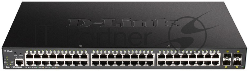 Коммутатор D-Link DGS-1250-52XMP/A1A, 48×1 Гбит/с + 4×10 Гбит/с SFP+, управляемый