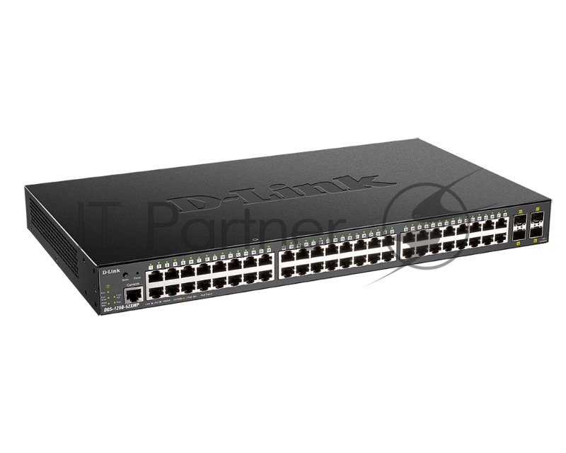 Коммутатор D-Link DGS-1250-52XMP/A1A, 48×1 Гбит/с + 4×10 Гбит/с SFP+, управляемый