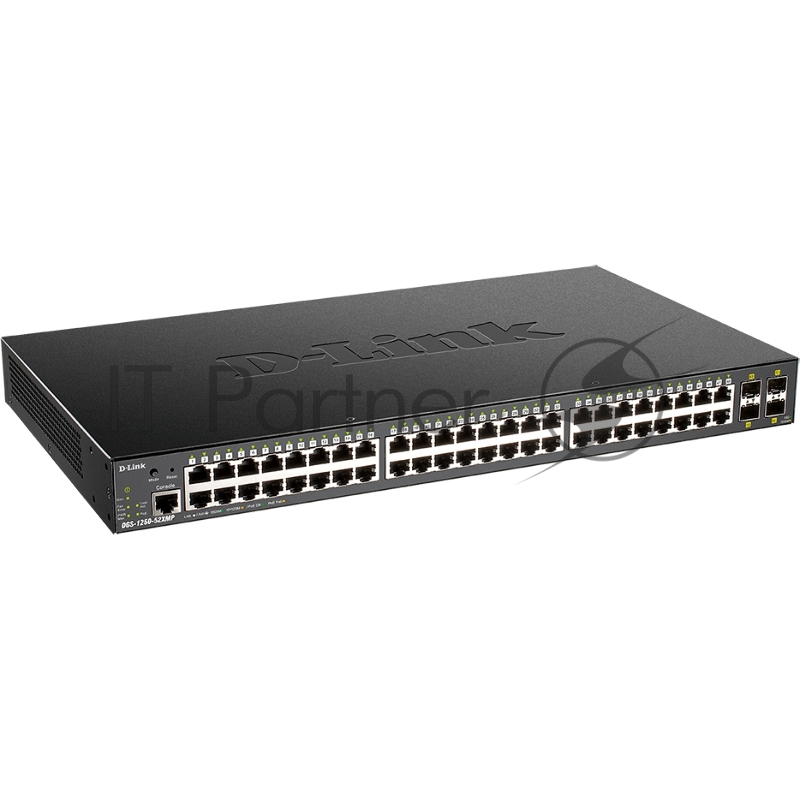 Коммутатор D-Link DGS-1250-52XMP/A1A, 48×1 Гбит/с + 4×10 Гбит/с SFP+, управляемый