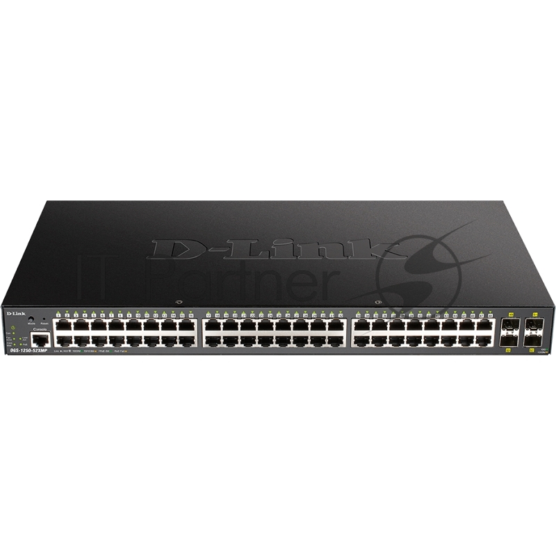 Коммутатор D-Link DGS-1250-52XMP/A1A, 48×1 Гбит/с + 4×10 Гбит/с SFP+, управляемый