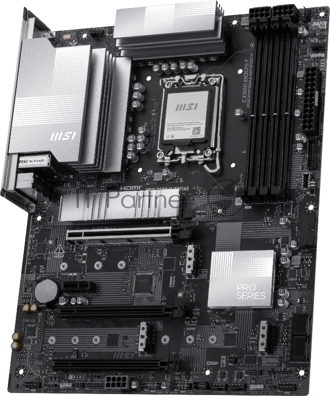 Материнская плата MSI PRO Z890-P WIFI6E Z890, LGA1851, 4*DDR5, 3*PCIEx16, 1*PCIEx1, 4*M.2, 2*TypeC, 1*USB3.2 Gen2, 6*USB3.2 Gen1, 8*USB2.0, 4*SATA3, 5G, DP, HDMI, ATX, RTL