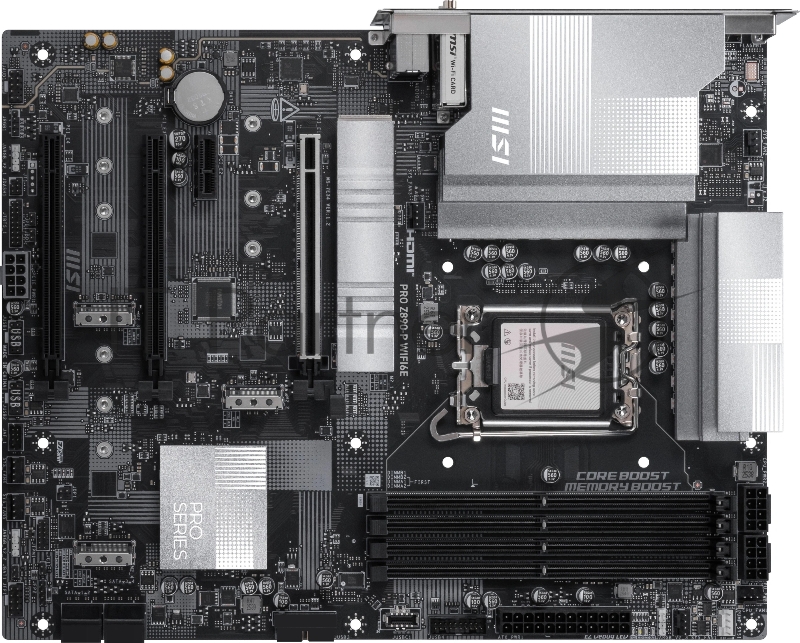 Материнская плата MSI PRO Z890-P WIFI6E Z890, LGA1851, 4*DDR5, 3*PCIEx16, 1*PCIEx1, 4*M.2, 2*TypeC, 1*USB3.2 Gen2, 6*USB3.2 Gen1, 8*USB2.0, 4*SATA3, 5G, DP, HDMI, ATX, RTL