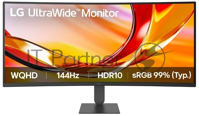 Монитор 34 LG UltraWide 34U620B-B VA 3440x1440, 144 Гц, 5 мс, 21:9, 300 Кд/м², 1xDisplayPort 1.4, 2xHDMI 1.4, изогнутый экран (1800R), черный