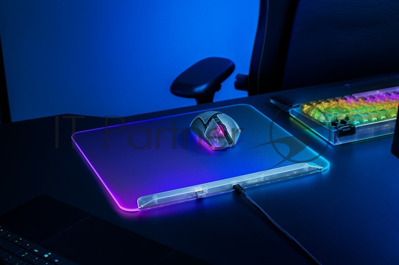 Игровой коврик для мыши Razer Firefly V2 Pro - Phantom White Ed. Mousepad/ Razer Firefly V2 Pro - Phantom White Ed. Mousepad