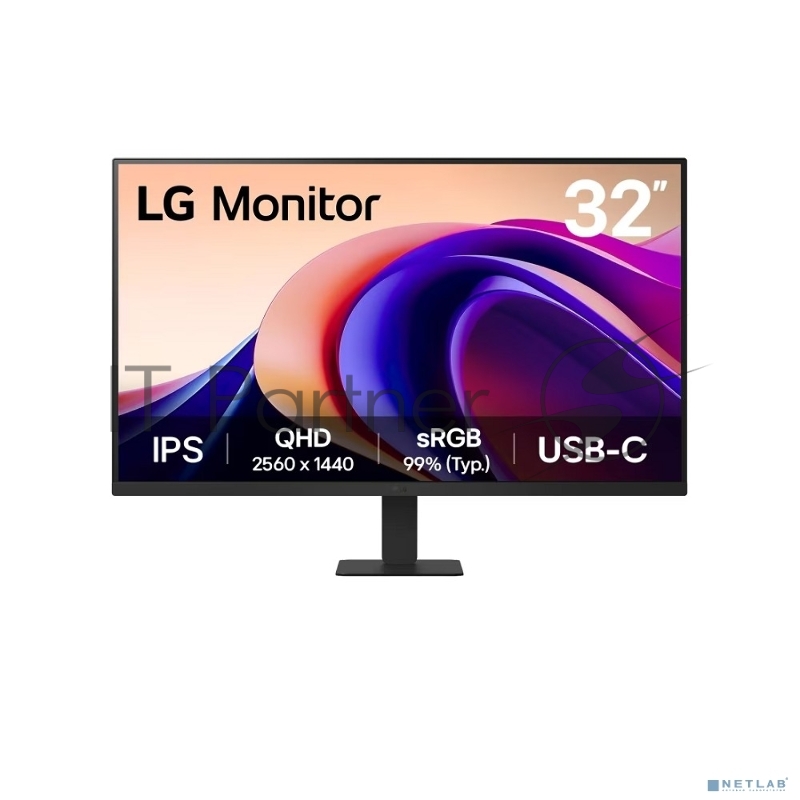 Монитор 31.5 LG 32U631A-B IPS 2560x1440, 100 Гц, 5 мс, 16:9, 250 кд/м², HDMI 1.4, USB-C (15 Вт), 3.5 Jack, HDR10, черный