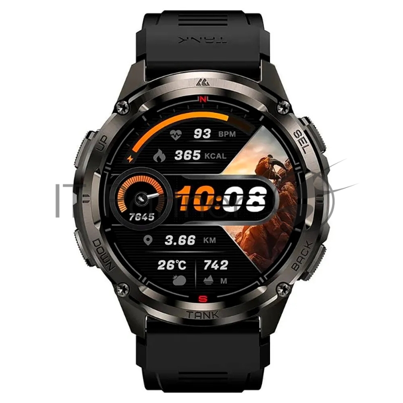 Умные часы KOSPET Tank T3 Ultra 2, 1.43 AMOLED, Bluetooth, IP69K, серебристый