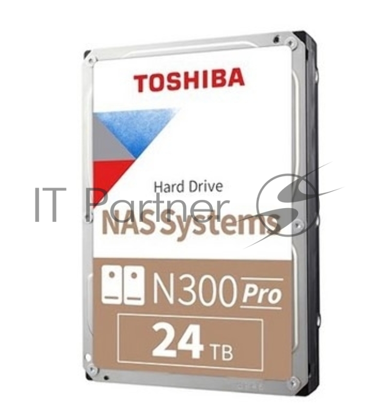 Жесткий диск HDD Toshiba N300 PRO NAS SATA3 3.5 24TB 7200 1024Mb 6Gb/s 1 year warranty (replacement WD241KFGX, ST24000NT002)