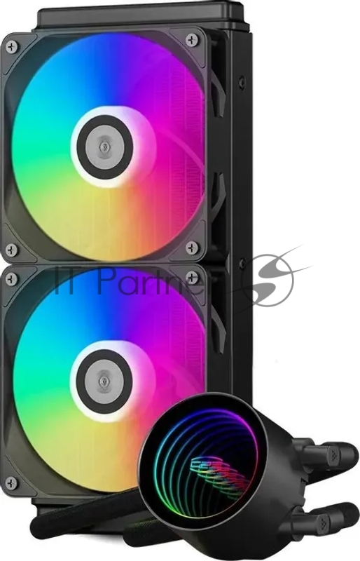 Система водяного охлаждения PcCooler DA240 V2 ARGB Soc-AM5/AM4/1200/1700/1851 черный 4-pin 33.8dB Al Ret (DA240 V2 ARGB BK)