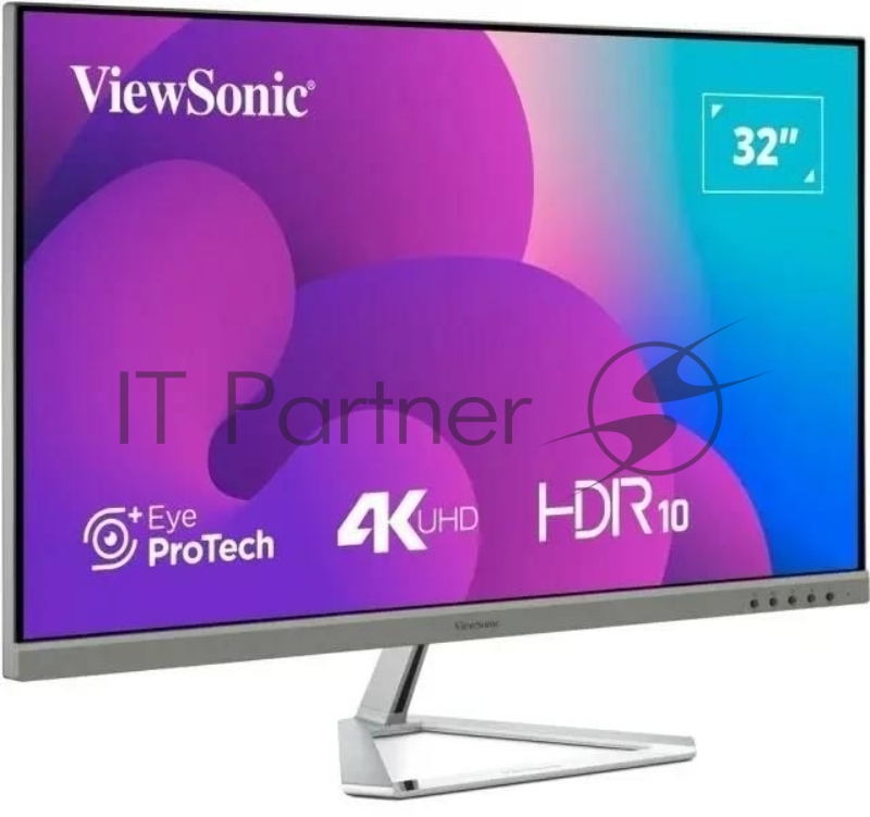 Монитор ViewSonic 31.5 VX3276-4K-MHD-2 серебристый VA LED 16:9 HDMI M/M матовая 350cd 178гр/178гр 3840x2160 60Hz DP 4K 6.9кг