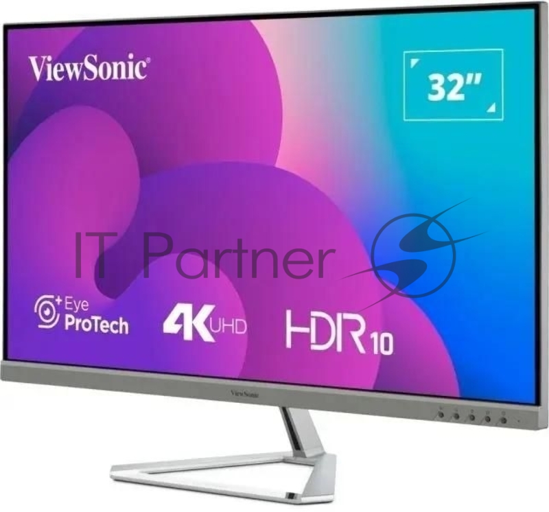 Монитор ViewSonic 31.5 VX3276-4K-MHD-2 серебристый VA LED 16:9 HDMI M/M матовая 350cd 178гр/178гр 3840x2160 60Hz DP 4K 6.9кг