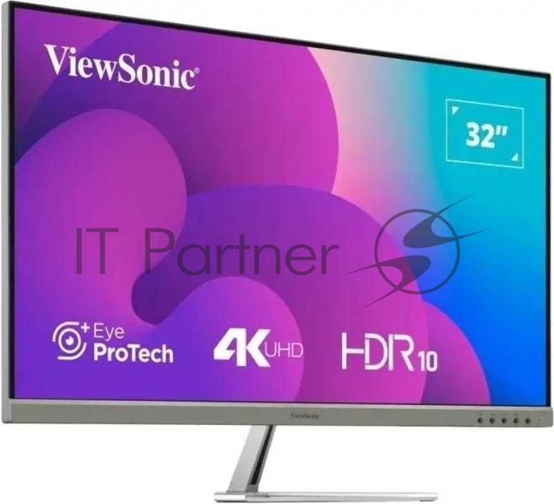 Монитор ViewSonic 31.5 VX3276-4K-MHD-2 серебристый VA LED 16:9 HDMI M/M матовая 350cd 178гр/178гр 3840x2160 60Hz DP 4K 6.9кг