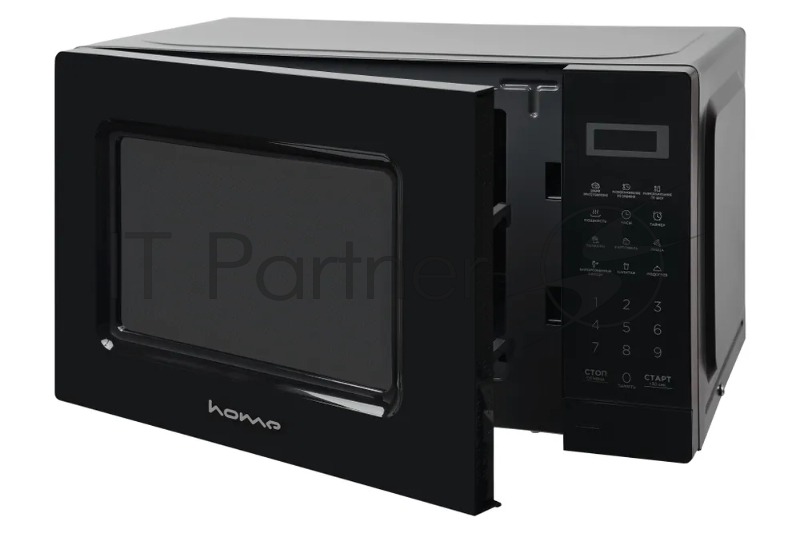 Микроволновая печь HOME HDM207BB черный, 20 л, 700 Вт, переключатели - кнопки, поворотный механизм