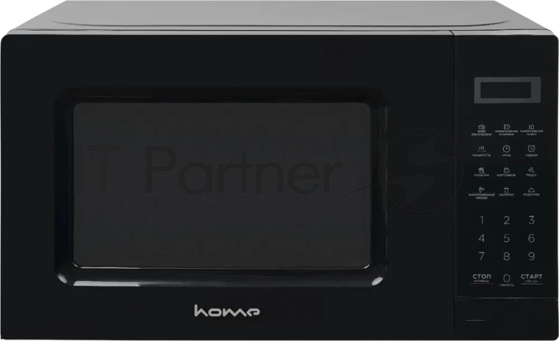 Микроволновая печь HOME HDM207BB черный, 20 л, 700 Вт, переключатели - кнопки, поворотный механизм