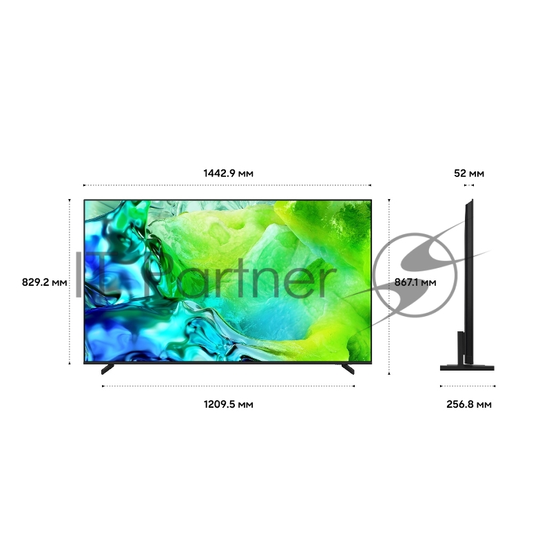 Телевизор Samsung QE65QN80HAUXPY, 65, черный, Mini LED, 4K Ultra HD, 120Hz, Tizen