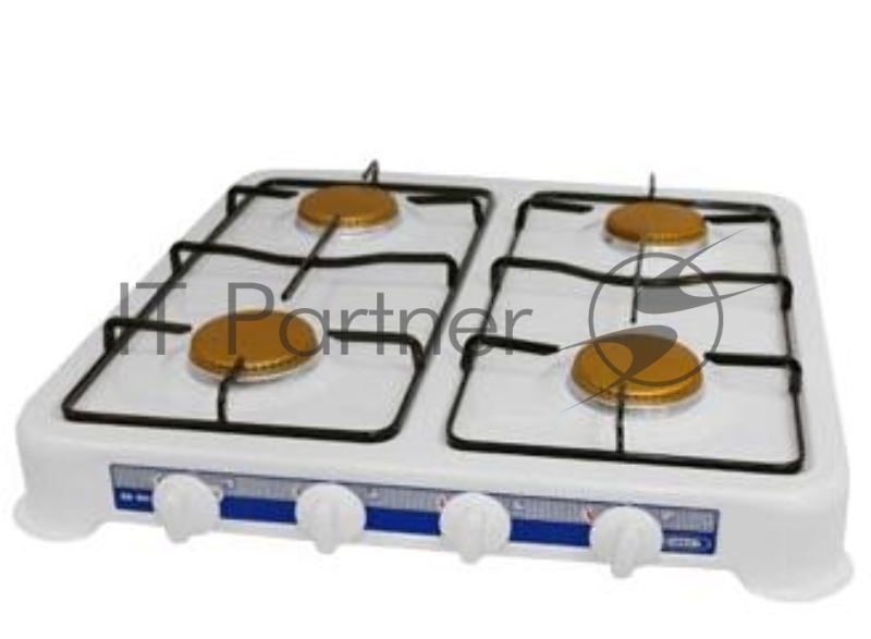Плита настольная газовая Energy EN-004 белый, 12.8 кВт, газ, конфорки - 4, эмаль, поворотные переключатели