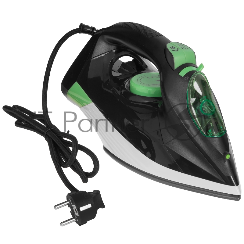 Утюг DELTA LUX DE-3002 черный с зеленым