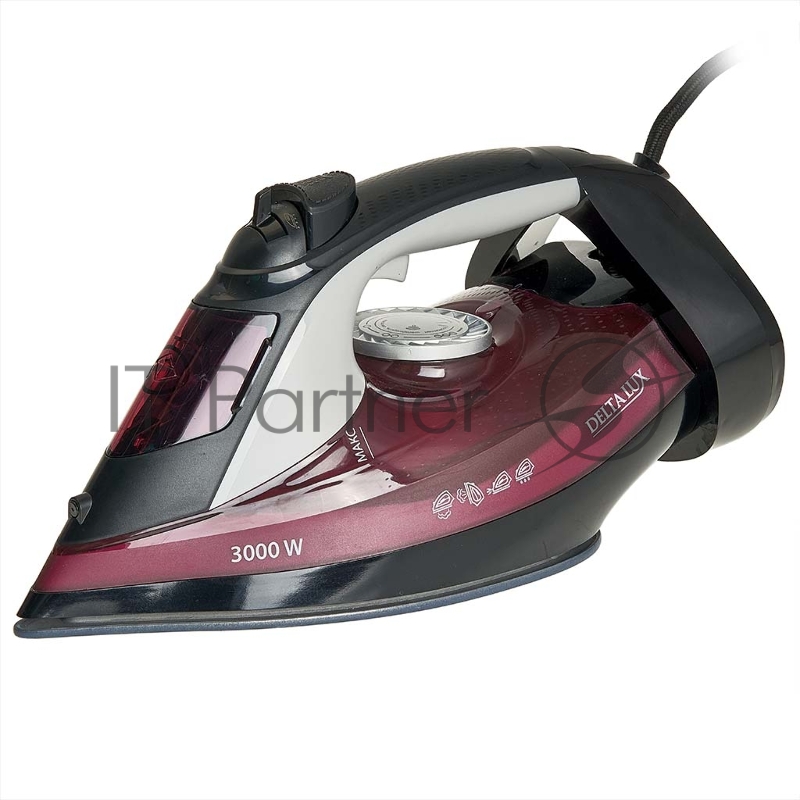 Утюг DELTA LUX DE-3009 Black/bordo
