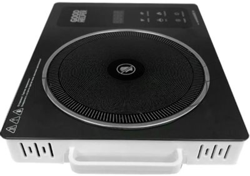 Плита настольная электрическая Goodhelper ES-20R03 черный, 2 кВт, ТЭН, конфорки - 1, стеклокерамика, поворотные переключатели, сенсор
