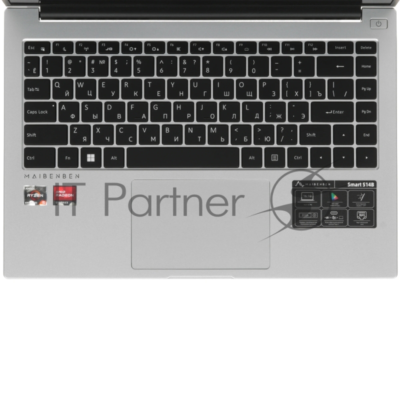 Ноутбук Maibenben S14B-R560UM/14.5/IPS/AMD Ryzen 5 6600H/16Gb/512Gb SSD/AMD Radeon 660M/Windows 11 Pro/серебристый/1.6kg