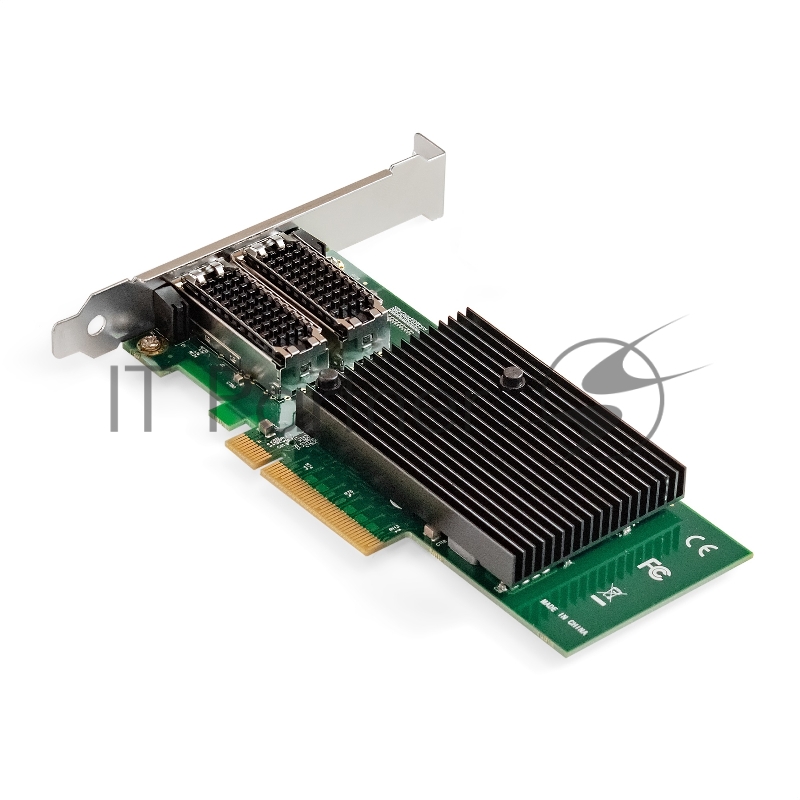 Сетевой адаптер ExeGate EXE-X710-2SFP+ (PCI-E x8 v.3, порты 2x SFP+, Dual 10Gb/s, Server NIC Chipset Intel FTXL710)