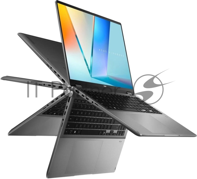 Ноутбук Asus Vivobook 16 Flip TP3607AA-SI086W Core Ultra 7 355 32Gb SSD1Tb Intel Graphics 16 OLED Touch WUXGA (1920x1200) Windows 11 grey WiFi BT Cam (90NB17B1-M005K0)