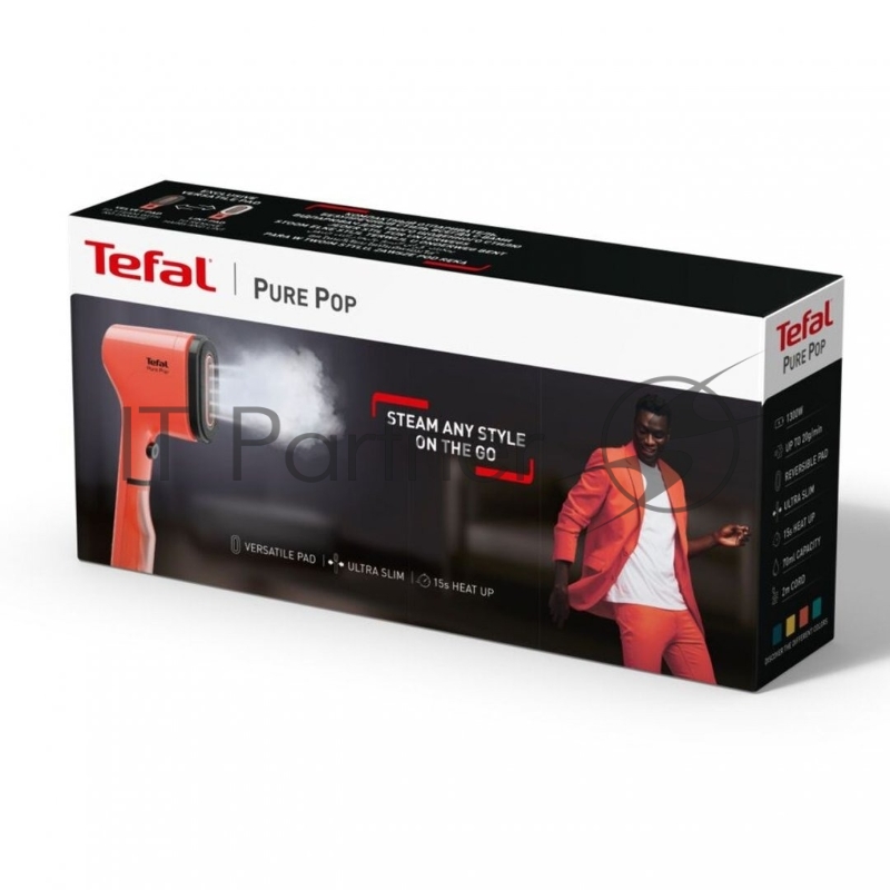 Отпариватель Tefal DT2022E1 красный, 1300 Вт, 20 г/мин, 70 мл