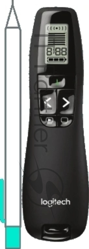 Презентер Logitech R800 USB (30м) черный