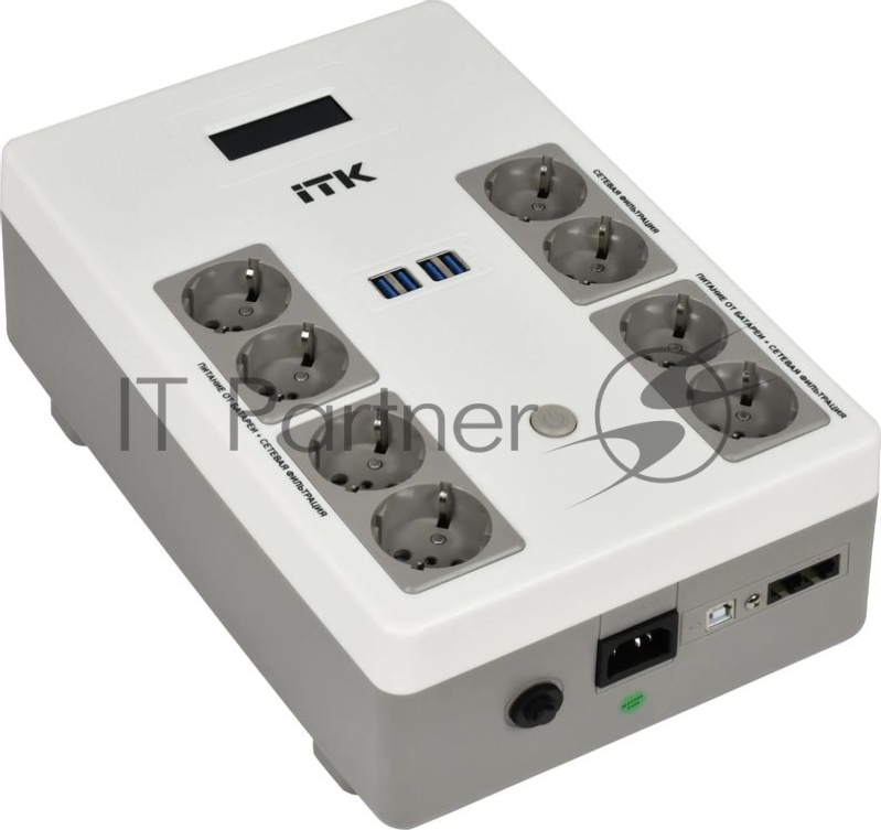 Источник бесперебойного питания ITK Electra EST8-1000VA-1-001 600Вт 1000ВА черный