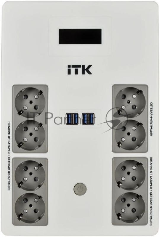 Источник бесперебойного питания ITK Electra EST8-1000VA-1-001 600Вт 1000ВА черный