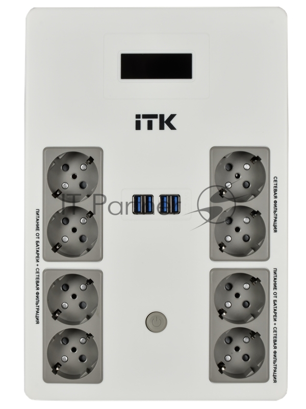 Источник бесперебойного питания ITK Electra EST8-800VA-1-001 480Вт 800ВА черный