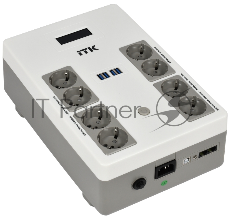 Источник бесперебойного питания ITK Electra EST8-800VA-1-001 480Вт 800ВА черный