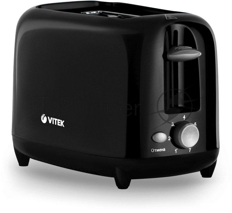 Тостер Vitek Illusion VT-1573 черный, 700 Вт, 2 слота