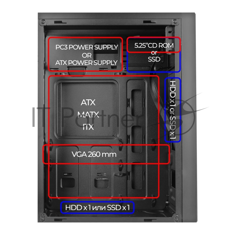 Компьютерный корпус Ginzzu A410 ATX