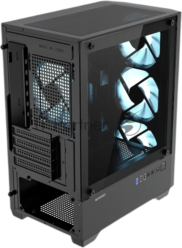Корпус Accord ACC-195M черный без БП mATX 8x120mm 2xUSB2.0 1xUSB3.0 audio bott PSU