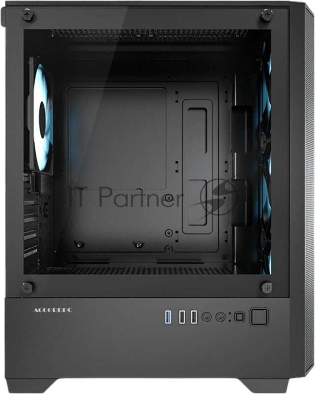 Корпус Accord ACC-195M черный без БП mATX 8x120mm 2xUSB2.0 1xUSB3.0 audio bott PSU