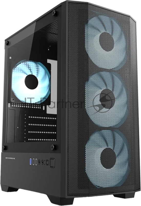 Корпус Accord ACC-195M черный без БП mATX 8x120mm 2xUSB2.0 1xUSB3.0 audio bott PSU