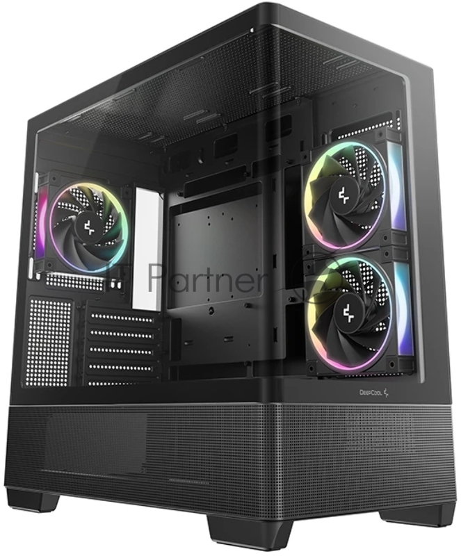 Корпус Deepcool CG380U 3F черный без БП mATX 6x120mm 3x140mm 2xUSB3.0 audio bott PSU