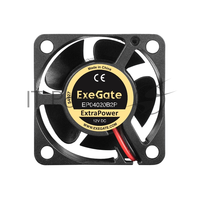 Вентилятор 12В DC ExeGate ExtraPower EP04020B2P (40x40x20 мм, 2-Ball (двойной шарикоподшипник), 2pin (разъем 2.54), 7000RPM, 32dBA)