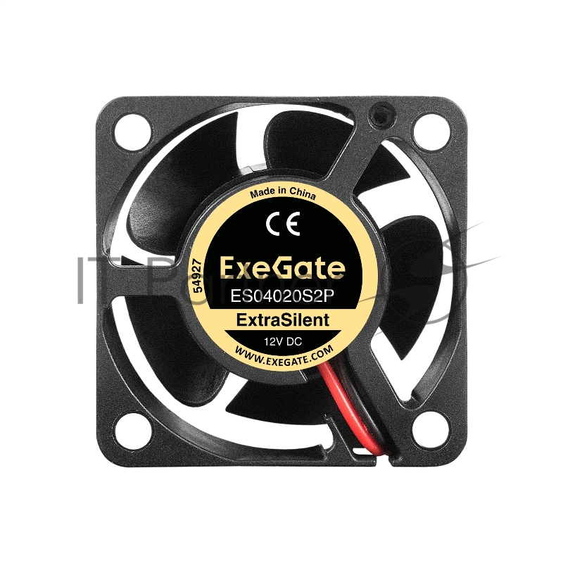 Вентилятор 12В DC ExeGate ExtraSilent ES04020S2P (40x40x20 мм, Sleeve bearing (подшипник скольжения), 2pin, 5500RPM, 24dBA)