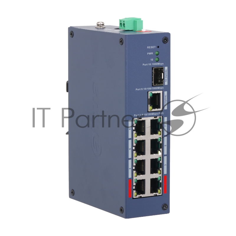Коммутатор Dahua DH-CHS4110-8ET-110 (L2) 8x100Мбит/с 1x1Гбит/с 1xКомбо(1000BASE-T/SFP) 1SFP 8PoE управляемый