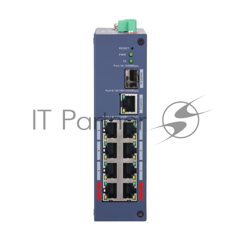 Коммутатор Dahua DH-CHS4110-8ET-110 (L2) 8x100Мбит/с 1x1Гбит/с 1xКомбо(1000BASE-T/SFP) 1SFP 8PoE управляемый