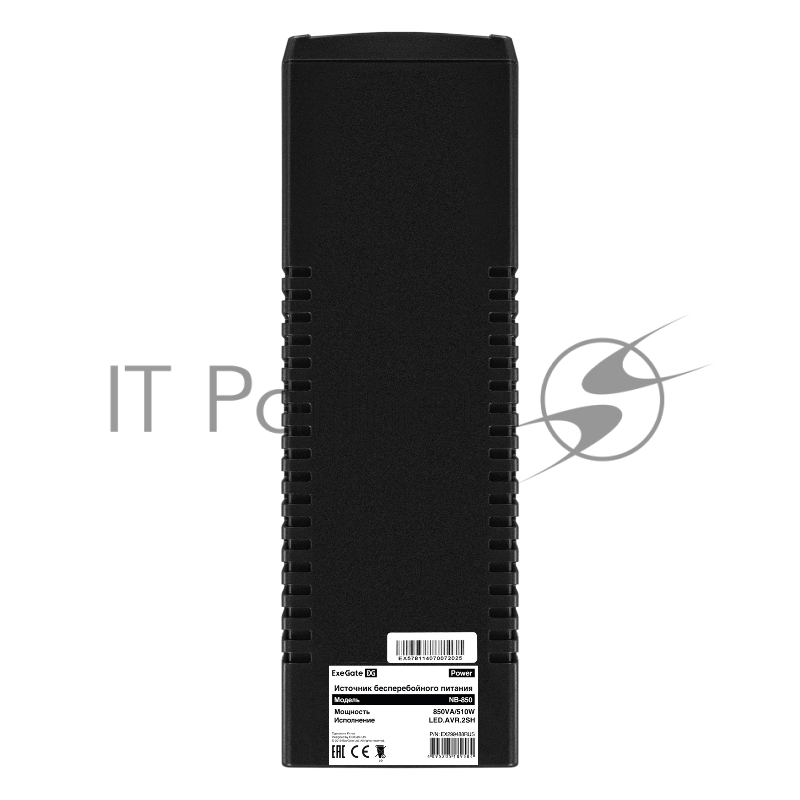 Источник бесперебойного питания ExeGate Power NB-850.LED.AVR.2SH (850VA/510W, LED, AVR, 2*Schuko, батарея 12V 9Ah, черный)